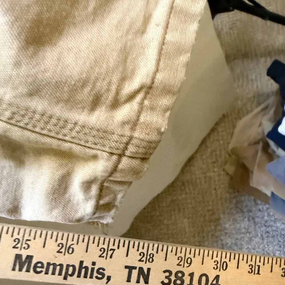 Carhartt Tan Duck Canvas Double Knee Bib Overalls Workwear‎ Dungarees Mens 36x27
